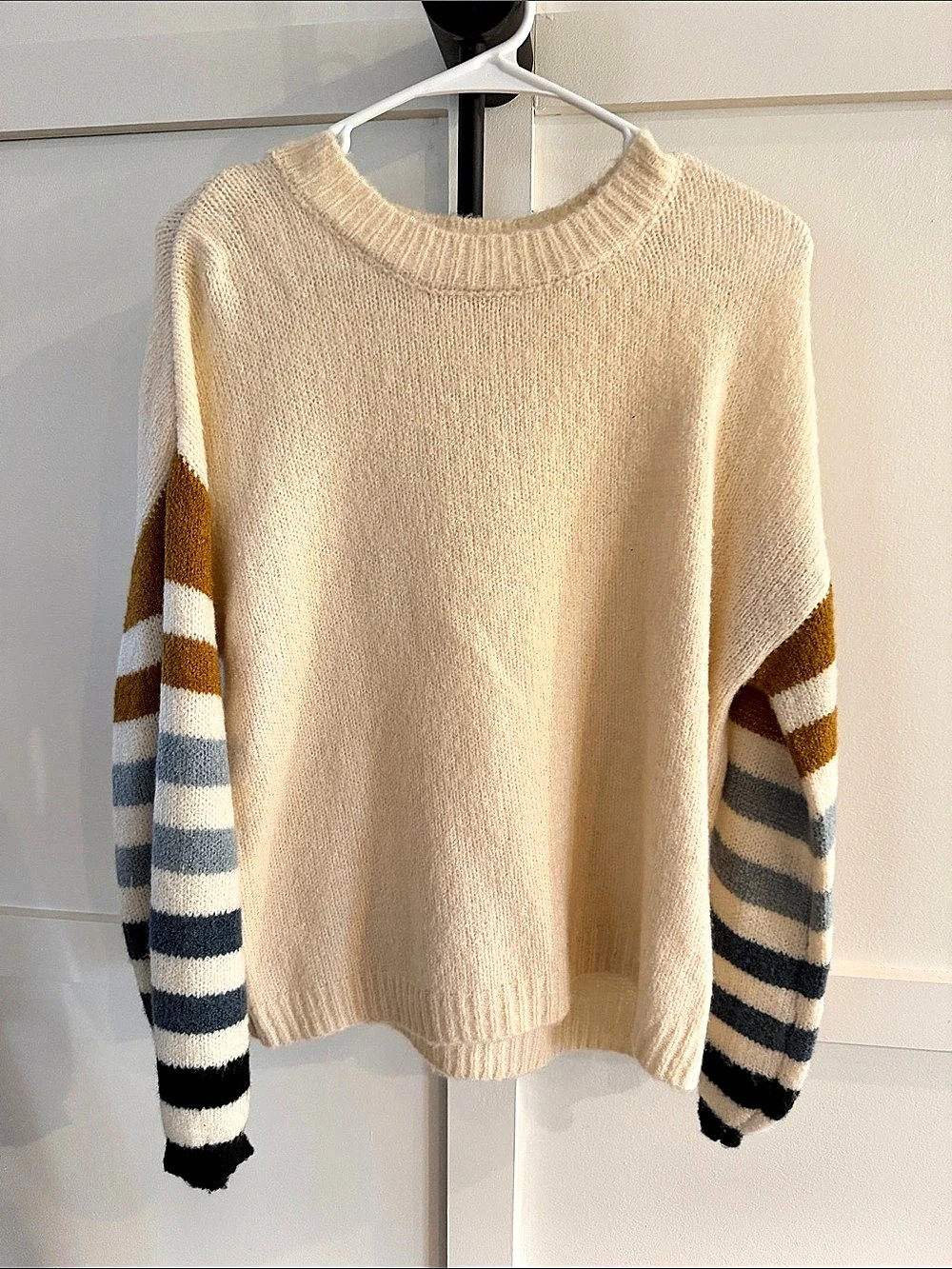 Pink Lily Better In Color Multi Striped Sweater size small